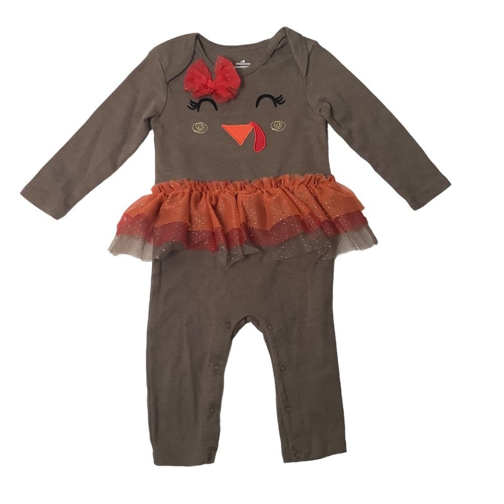 Way‎ To Celebrate Girl Size 12M Thanksgiving Turkey My First Thanksgiving Outfit